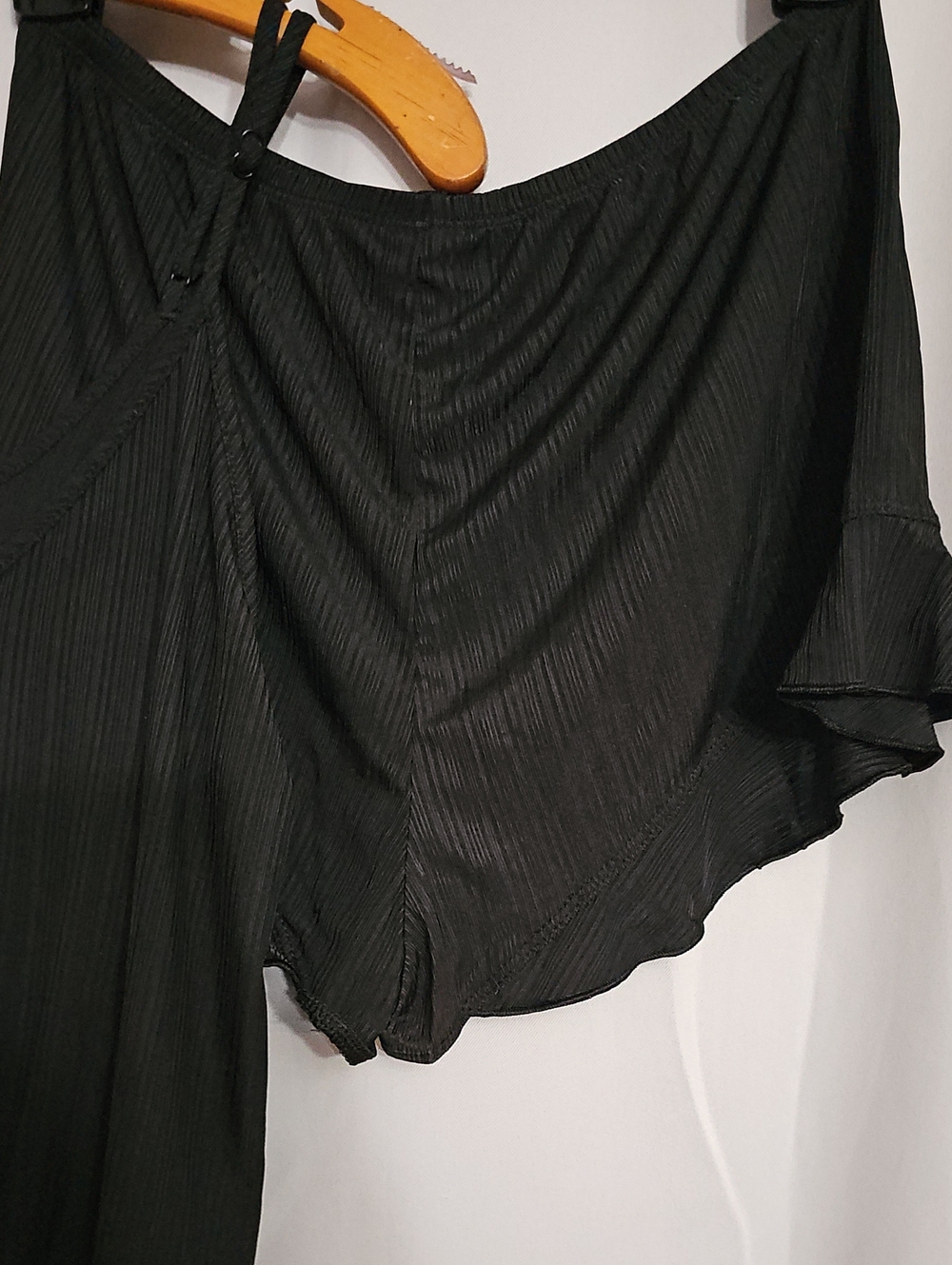 Secret Treasures Knotted Cami Set Scoop Neck front tie Small 4-6 Black Soot New - Picture 5 of 14